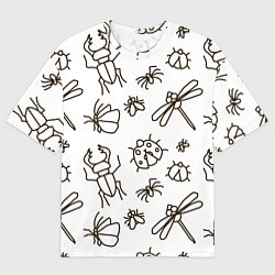 Футболка оверсайз мужская Bugs pattern, цвет: 3D-принт