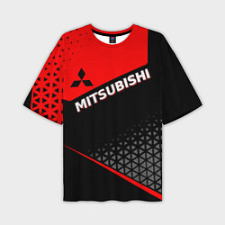 Футболка оверсайз мужская Mitsubishi - Красная униформа, цвет: 3D-принт