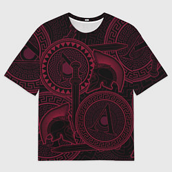 Футболка оверсайз мужская Спарта - с мечем и щитом, цвет: 3D-принт