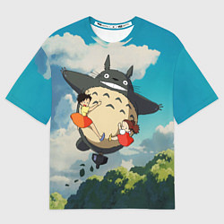 Футболка оверсайз мужская Flight Totoro, цвет: 3D-принт