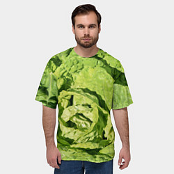 Футболка оверсайз мужская Свежая капуста, цвет: 3D-принт — фото 2