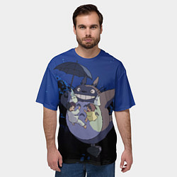 Футболка оверсайз мужская Night flight Totoro, цвет: 3D-принт — фото 2