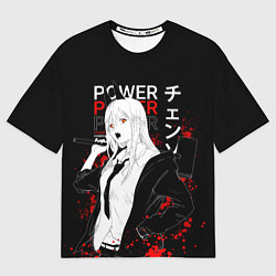 Футболка оверсайз мужская Пауэр человек бензопила - Power chainsaw man, цвет: 3D-принт