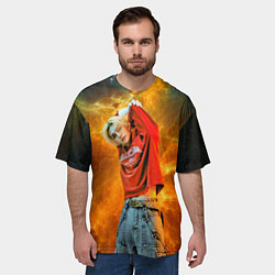 Футболка оверсайз мужская Hyunjin Stray Kids space, цвет: 3D-принт — фото 2