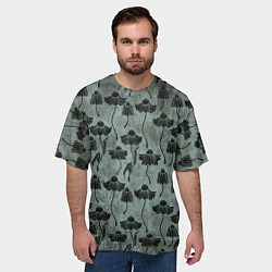 Футболка оверсайз мужская Мрачные завядшие цветы, цвет: 3D-принт — фото 2