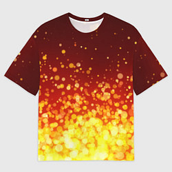 Футболка оверсайз мужская Огненные блёстки, цвет: 3D-принт