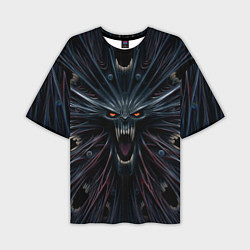 Мужская футболка оверсайз Scream alien monster
