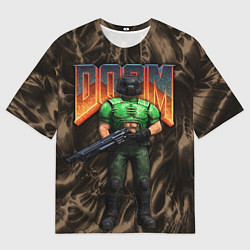 Футболка оверсайз мужская DOS DOOM - Doomguy, цвет: 3D-принт