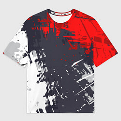Футболка оверсайз мужская Абстрактные брызги, цвет: 3D-принт