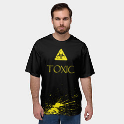 Футболка оверсайз мужская TOXIC - Биологическая опасность, цвет: 3D-принт — фото 2
