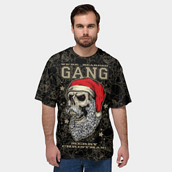 Футболка оверсайз мужская We are bearded gang Merry Christmas!, цвет: 3D-принт — фото 2