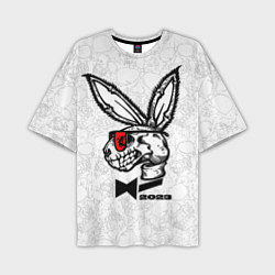 Мужская футболка оверсайз Playboy Skull Rabbit 2023