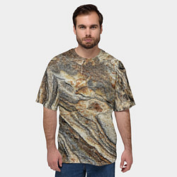 Футболка оверсайз мужская Камень stone, цвет: 3D-принт — фото 2