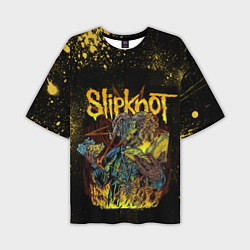 Футболка оверсайз мужская Slipknot Yellow Monster, цвет: 3D-принт