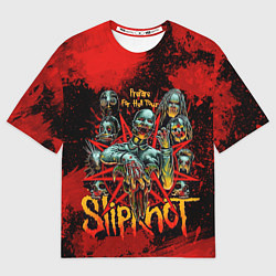 Футболка оверсайз мужская Slipknot red satan, цвет: 3D-принт