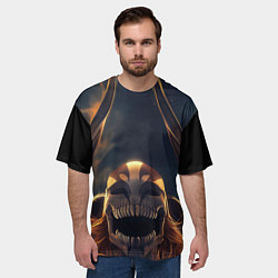 Футболка оверсайз мужская Пустой - Ичиго Куросаки, цвет: 3D-принт — фото 2