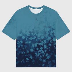 Футболка оверсайз мужская Абстракция синий, цвет: 3D-принт