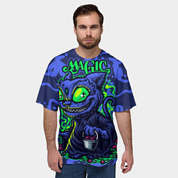 Футболка оверсайз мужская Волшебный котейка, цвет: 3D-принт — фото 2