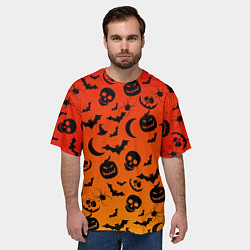 Футболка оверсайз мужская НАСТРОЕНИЕ Halloween, цвет: 3D-принт — фото 2