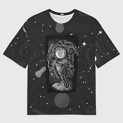 Футболка оверсайз мужская Объемный космонавт, цвет: 3D-принт