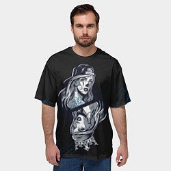 Футболка оверсайз мужская Обратная сторона девушки, цвет: 3D-принт — фото 2