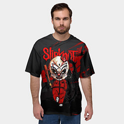 Футболка оверсайз мужская Slipknot bloody, цвет: 3D-принт — фото 2