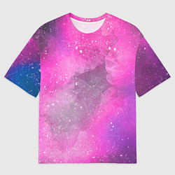 Футболка оверсайз мужская Розово-сиреневый дым, цвет: 3D-принт