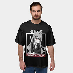 Футболка оверсайз мужская ToraDora Aisaka Taiga, цвет: 3D-принт — фото 2