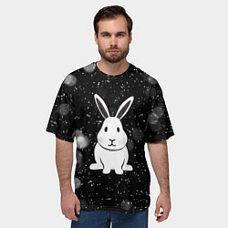 Футболка оверсайз мужская Год кролика 2023, цвет: 3D-принт — фото 2