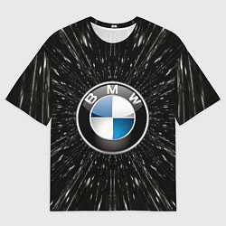 Футболка оверсайз мужская БМВ эмблема, автомобильная тема, цвет: 3D-принт