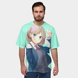 Футболка оверсайз мужская Милая Кэкэ Тан - Живая любовь Суперзвезда, цвет: 3D-принт — фото 2