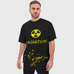 Футболка оверсайз мужская Radiation - радиационная опасность, цвет: 3D-принт — фото 2