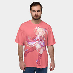 Футболка оверсайз мужская Рика Аяно - Записи о магии Девочка-волшебница Мадо, цвет: 3D-принт — фото 2