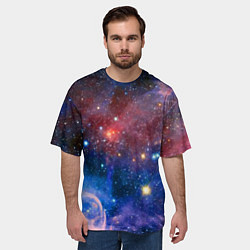 Футболка оверсайз мужская Ошеломительный бескрайний космос, цвет: 3D-принт — фото 2