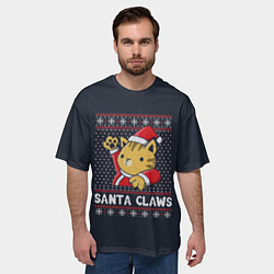 Футболка оверсайз мужская Санта Мяус, цвет: 3D-принт — фото 2