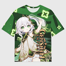 Мужская футболка оверсайз Нахида: Дендро Архонт