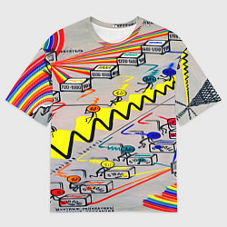 Футболка оверсайз мужская Радиоволна, цвет: 3D-принт