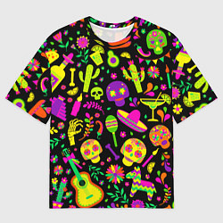 Мужская футболка оверсайз Mexican motifs