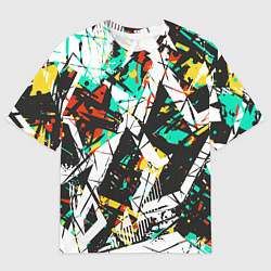 Футболка оверсайз мужская Абстракция-взрыв эмоций, цвет: 3D-принт