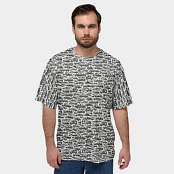 Футболка оверсайз мужская Машины легковые и грузовые, цвет: 3D-принт — фото 2