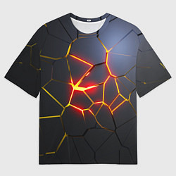 Футболка оверсайз мужская Вулканическая активность, цвет: 3D-принт