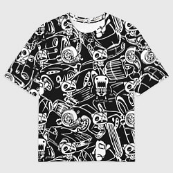 Футболка оверсайз мужская JDM Pattern, цвет: 3D-принт