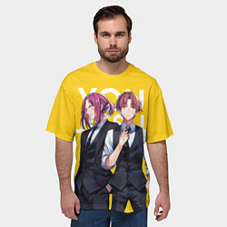 Футболка оверсайз мужская Какеру и Киётака, цвет: 3D-принт — фото 2