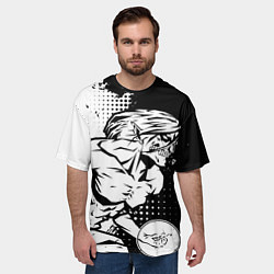 Футболка оверсайз мужская Атакующий титан - Эрен, цвет: 3D-принт — фото 2