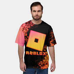 Футболка оверсайз мужская Roblox logo gradient, цвет: 3D-принт — фото 2