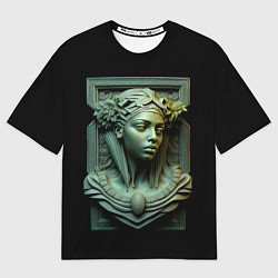 Футболка оверсайз мужская Нейросеть - барельеф античной девушки, цвет: 3D-принт