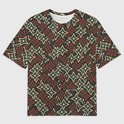 Футболка оверсайз мужская Четырехугольные звезды, цвет: 3D-принт