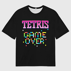 Мужская футболка оверсайз Tetris - Game Over