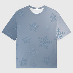 Футболка оверсайз мужская Серый снег, цвет: 3D-принт