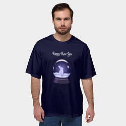 Футболка оверсайз мужская Снежный шар, цвет: 3D-принт — фото 2